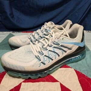 Nike Air Max 2016 Women 11 White Blue Lagoon Running Shoes 698903-104